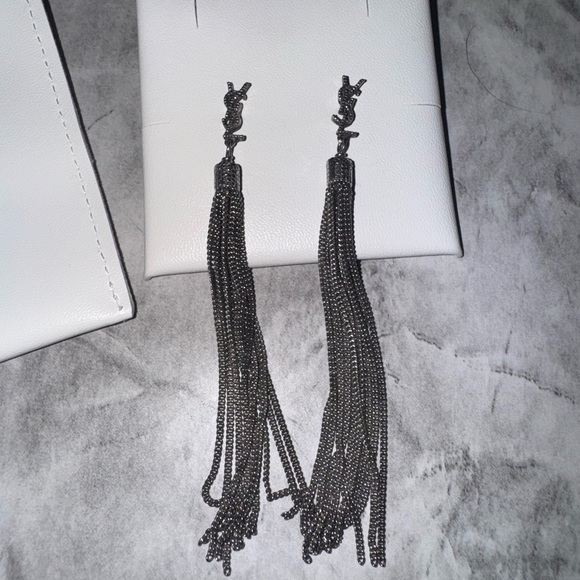 YSL Silver Tassel Earrings - Picture 1 of 3